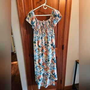 Pink blush maternity dress midi tulip stretchy